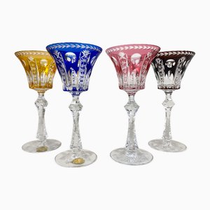Vintage Barthmann Weingläser aus handgeschliffenem Kristallglas, 1950er, 4 . Set