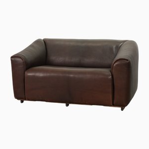 Divano a due posti DS47 allungabile in pelle marrone di de Sede, Svizzera, anni '70