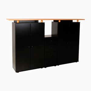 Black Wooden Sideboard from Flötotto