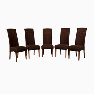 Sillas de comedor de madera marrón de Lloyd Loom. Juego de 5