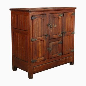 Antique Ice Cabinet Larch Italy Xx Century