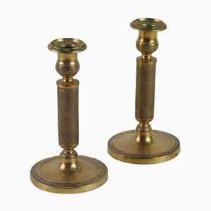 Antike Kerzenhalter aus Bronze, Europa, 19. Jh., 2er Set