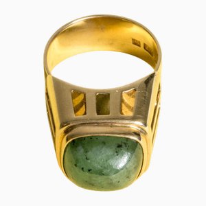 Ring aus Gold & Aventurin von Bengt Hallberg, 1968