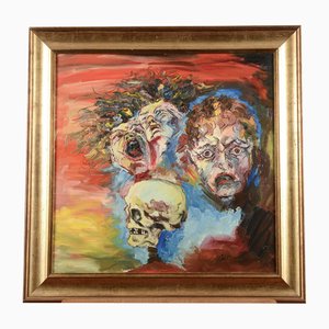 Carlo Eustacchi, Desperation Pain Death Fear, 20e Siècle, Peinture à l'Huile sur Toile