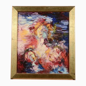 Carlo Eustacchi, Drogue, Peinture à l'Huile sur Toile