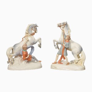 Figurines from Royal Dux, 1920s, Set of 2