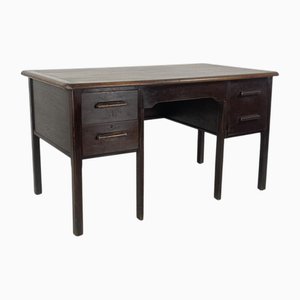 Oak Double Pedestal Desk, 1940s