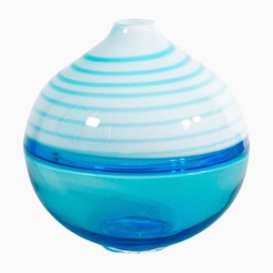 Vase aus mundgeblasenem Glas von Paolo Crepax