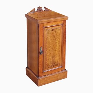 Edwardianischer Nachttisch aus Nussholz