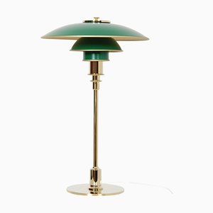 PH 3/2 Table Lamp with Green Shades by Poul Henningsen