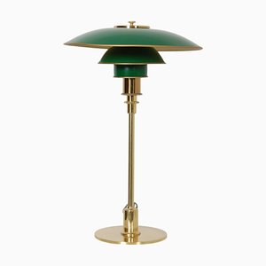 PH 3/2 Table Lamp with Green Shades by Poul Henningsen, 1990s