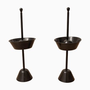 Servofumo Ashtrays in Steel by A. And P. Castiglioni for Zanotta, 1980, Set of 2
