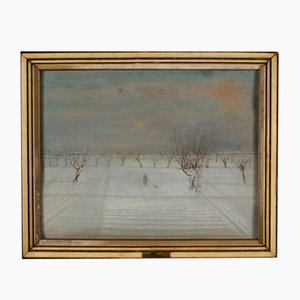Demetrio Tabacco, Paesaggio Mid-Century, Italia, 1947, Pastello