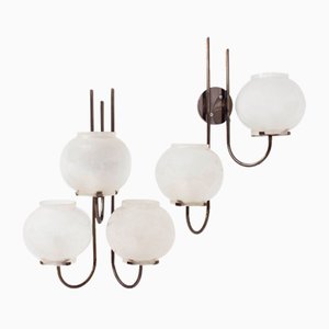 Mod. 1136/3 Wandleuchten von Tito Agnoli für Oluce, Italien, 1963, 2er Set