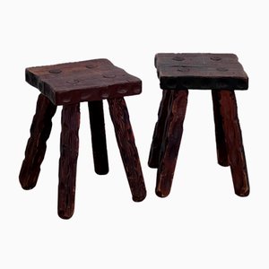Set of Brutalist Stools from Sgabelli