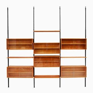 Large Freestanding Modular Bookcase from Idealheim Swiss Design, 1950s
