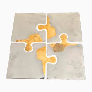 Trivet in Steel and Brass Art, 1980s