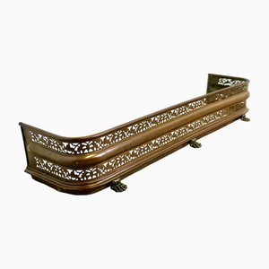 Victorian Arts & Crafts Gothic Brass Fender