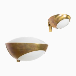 Lámparas de pared de Max Ingrand para Fontana Arte, años 70. Juego de 2