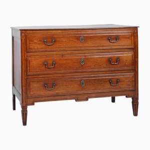 French Rustic Chest of Drawers in Oak with 3 Drawers, 1850s