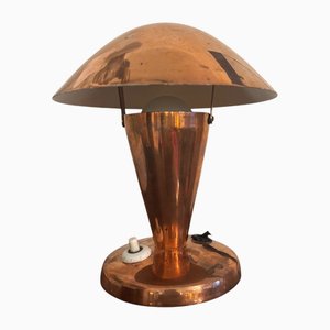 Lámpara de mesa Mushroom Art Déco vintage de Josef Hurka para Napako Czechoslovakia, años 50