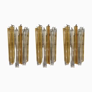 Murano Glass Wall Lamps, Set of 3
