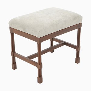 Stool in Wood and Velvet by George Coslin for 3V, 1970s