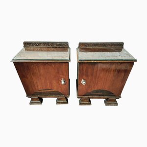 Art Deco Nachttische, 1920er, 2er Set
