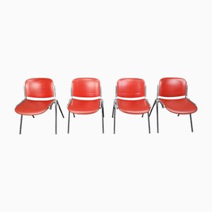 Stapelbare italienische Vintage Esszimmerstühle, 1970er, 4er Set