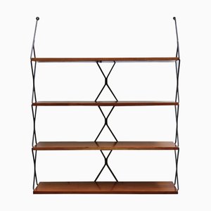 Librería de pared italiana de Isa Bergamo, años 60