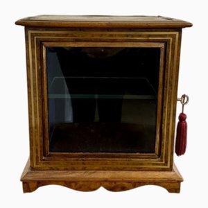 Victorian Burr Walnut and Brass Table Cabinet, 1860s