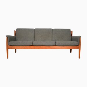 Canapé Mid-Century en Cuir par Grete Jalk pour France & Søn / France & Daverkosen, 1960s