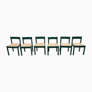 Stühle aus Papierkordelholz, 1960er, 6 . Set