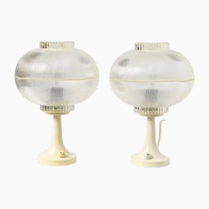 Mid-Century Space Age Tischlampen aus Kunststoff von Aro Leuchten, 1970er, 2er Set