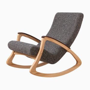 Sedia a dondolo Mid-Century moderna, anni '50