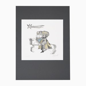 Emanuele Luzzati, I Re Magi, anni '80, Serigrafia a colori