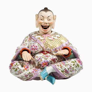 Large Seated Buddha Figurine in Porcelain by J. J. Kaendler for Meissen, 1860s
