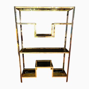 Brass Shelf in Smoked Glass, 70