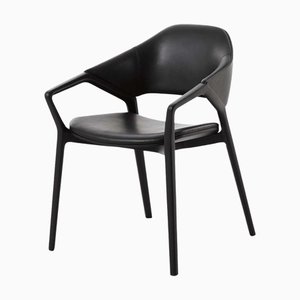 Chaise Ico en Frêne Teinté Noir par Ora Ito pour Cassina