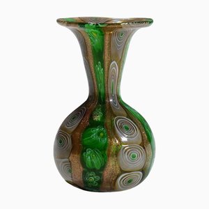 Vase Murrine avec Aventurine de Fratelli Toso Murano, 1920s