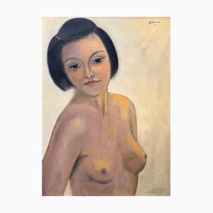Roger Ferrero, Ritratto di nudo, Olio su tela, anni '70