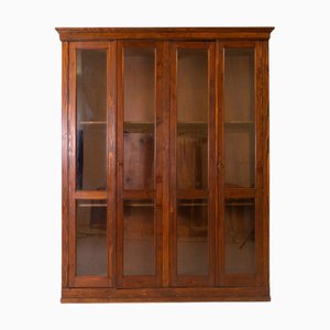 Vitrine en Bois avec Portes en Verre