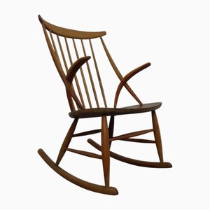 IW3 Rocking Chair by Illum Wikkelsø for Niels Eilersen, Denmark, 1950s