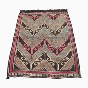 Vintage Turkish Handmade Wool Kilim Rug