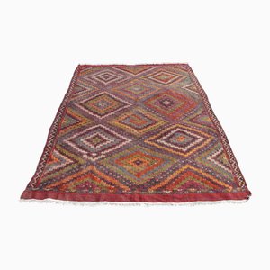 Vintage Turkish Handmade Wool Kilim Rug