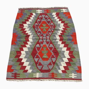 Vintage Turkish Handmade Wool Kilim Rug
