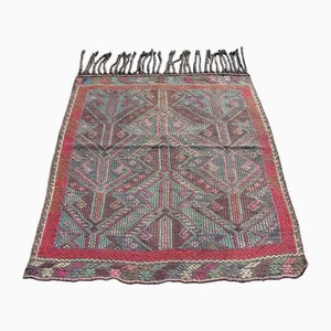 Vintage Turkish Handmade Wool Kilim Rug