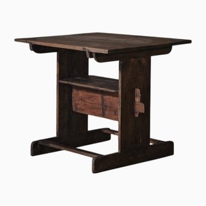 Tavolo da fattoria alpina in pino, Savoia, inizio XX secolo