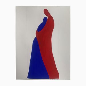 Waleria Matelska, In Embrace XVIII, 2024, Guazzo su carta