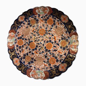 Plato de pared Imari japonés grande, años 20